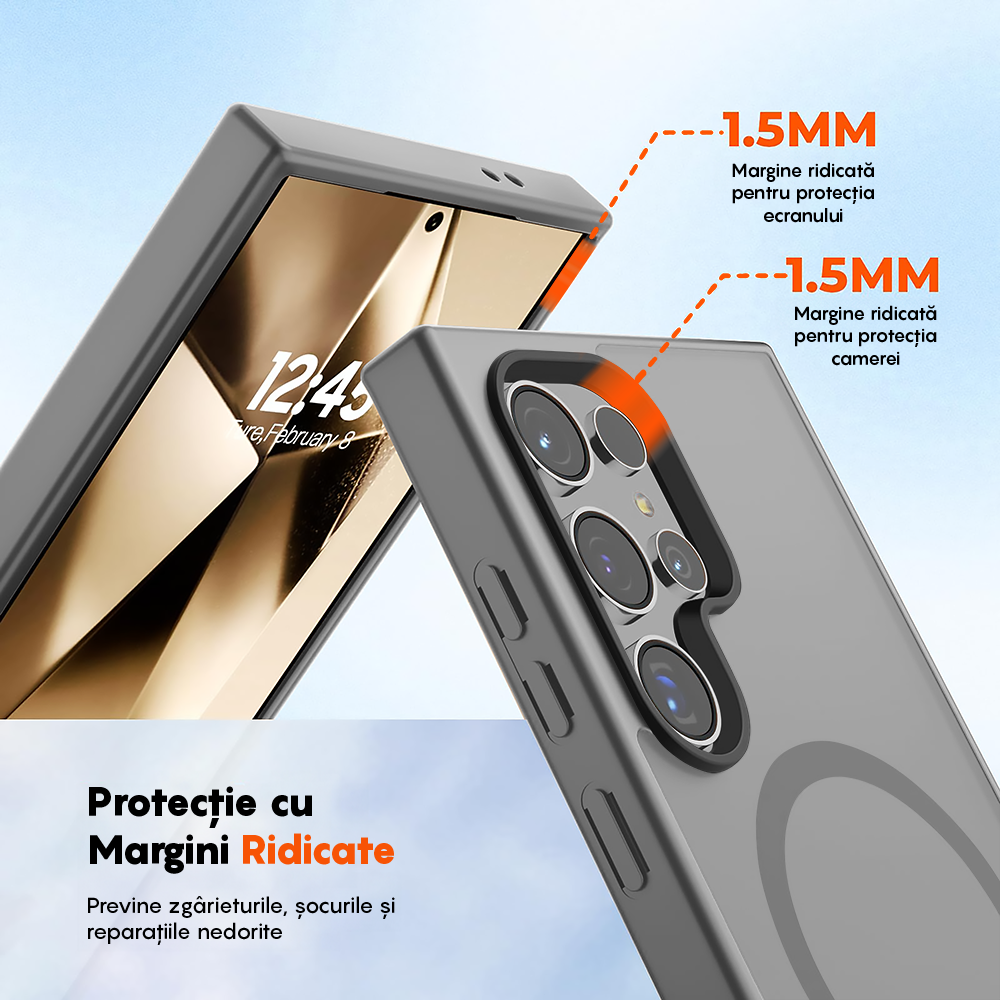 Husa MagSafe - Samsung Galaxy S24 Ultra - Gri Deschis