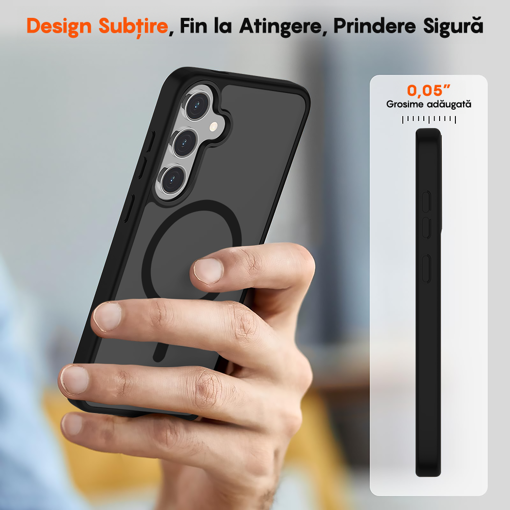 Husa MagSafe - Samsung Galaxy S25 Plus - Negru