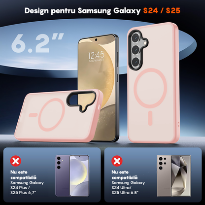 Husa MagSafe - Samsung Galaxy S25 - Roz