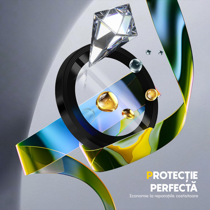 Folie Sticla Lentile Camera MaxDefense+ - iPhone 16/16 Plus - Negru