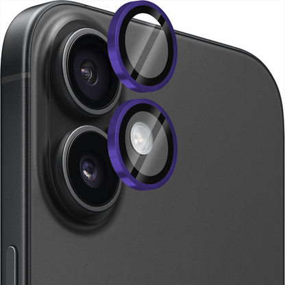 Folie Sticla Lentile Camera MaxDefense+ - iPhone 16/16 Plus - Mov Inchis