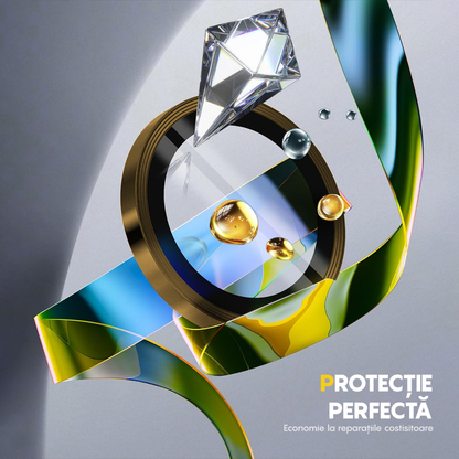 Folie Sticla Lentile Camera MaxDefense+ - iPhone 16/16 Plus - Galben