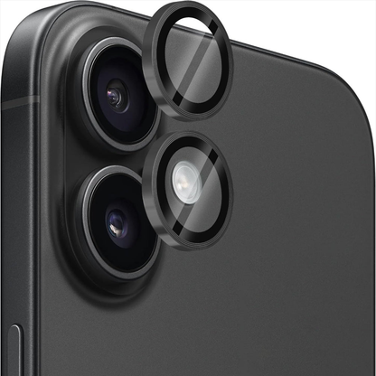 Folie Sticla Lentile Camera MaxDefense+ - iPhone 16/16 Plus - Argintiu