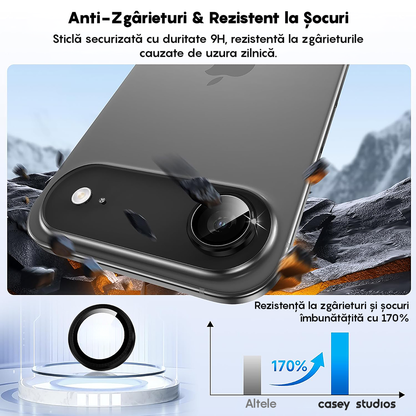 Folie Sticla Lentile Camera MaxDefense+ - iPhone 17 Air - Negru