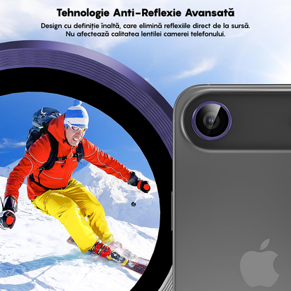 Folie Sticla Lentile Camera MaxDefense+ - iPhone 17 Air - Mov Inchis