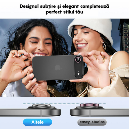 Folie Sticla Lentile Camera MaxDefense+ - iPhone 17 Air - Roz
