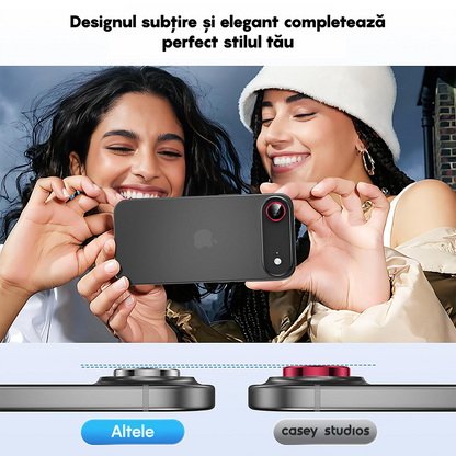 Folie Sticla Lentile Camera MaxDefense+ - iPhone 17 Air - Rosu