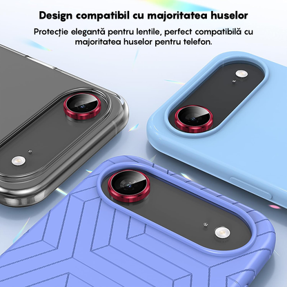 Folie Sticla Lentile Camera MaxDefense+ - iPhone 17 Air - Rosu