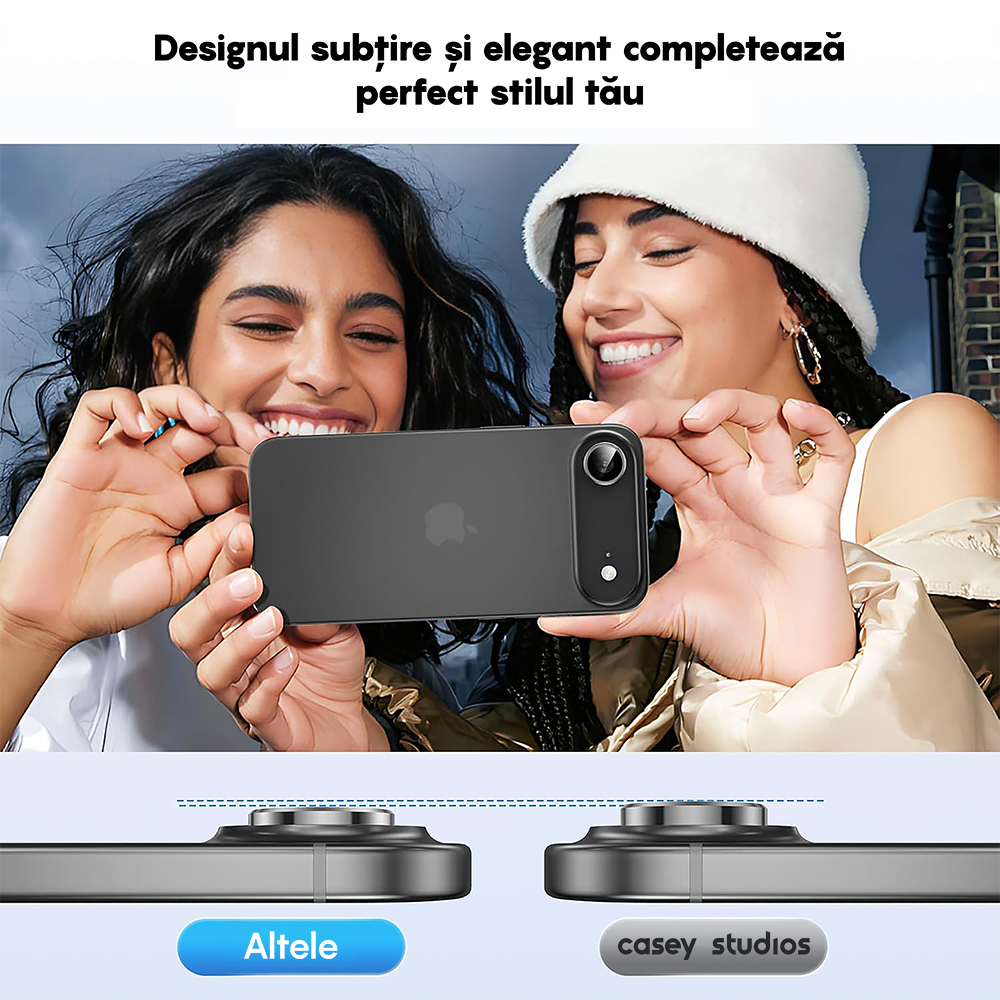 Folie Sticla Lentile Camera MaxDefense+ - iPhone 17 Air - Argintiu