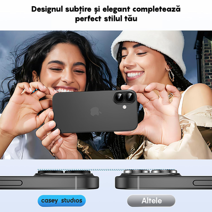 Folie Sticla Lentile Camera MaxDefense+ - iPhone 17 - Negru