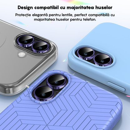 Folie Sticla Lentile Camera MaxDefense+ - iPhone 17 - Mov Inchis