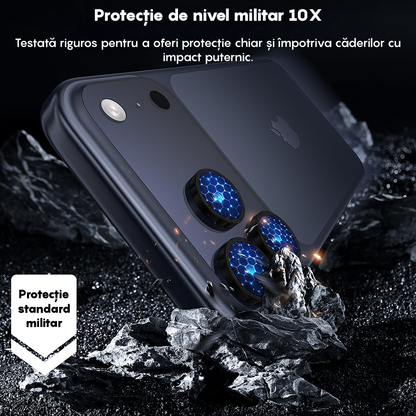 Folie Sticla Lentile Camera MaxDefense+ - iPhone 17 Pro / 17 Pro Max - Negru
