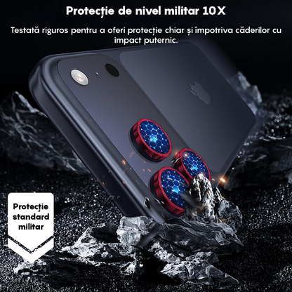 Folie Sticla Lentile Camera MaxDefense+ - iPhone 17 Pro / 17 Pro Max - Rosu