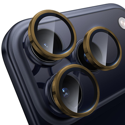 Folie Sticla Lentile Camera MaxDefense+ - iPhone 17 Pro / 17 Pro Max - Auriu