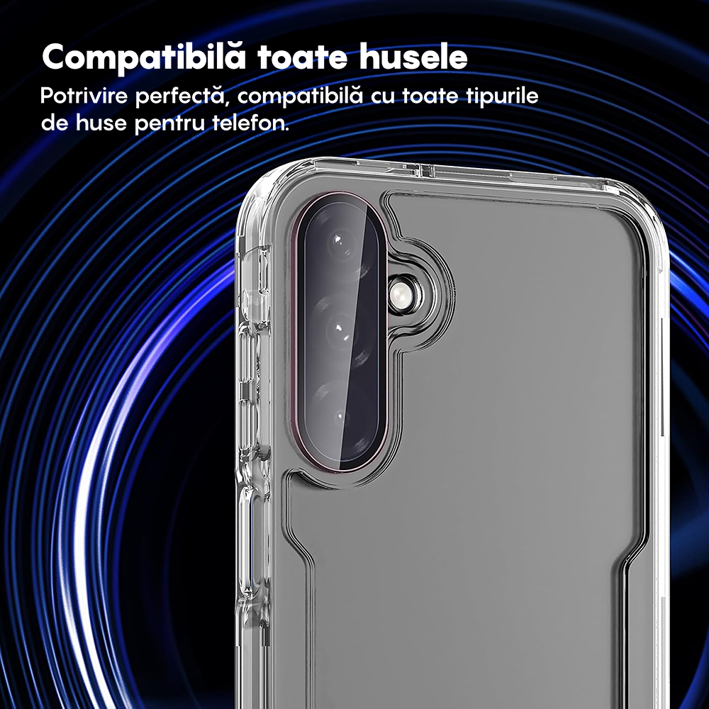 Folie Sticla Lentile Camera MaxDefense+ - Samsung Galaxy A56 / A36 - Roz