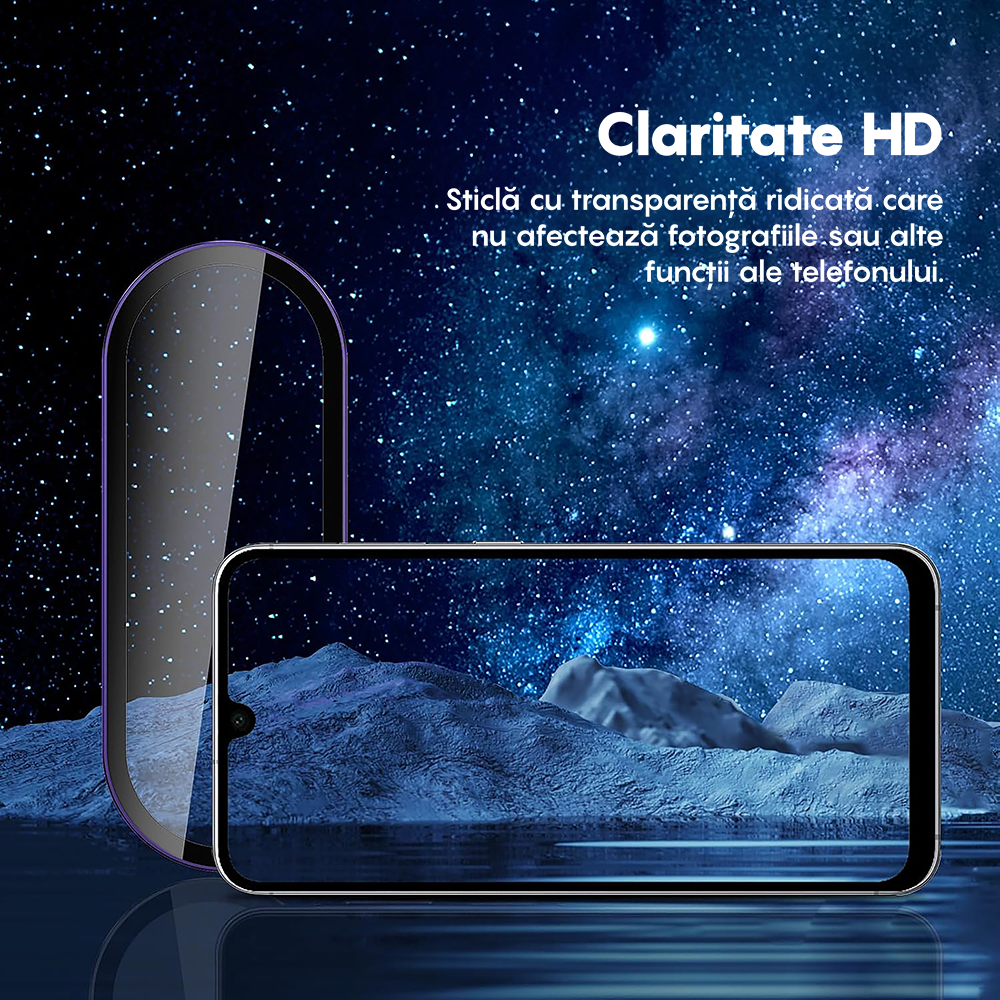 Folie Sticla Lentile Camera MaxDefense+ - Samsung Galaxy A56 / A36 - Mov