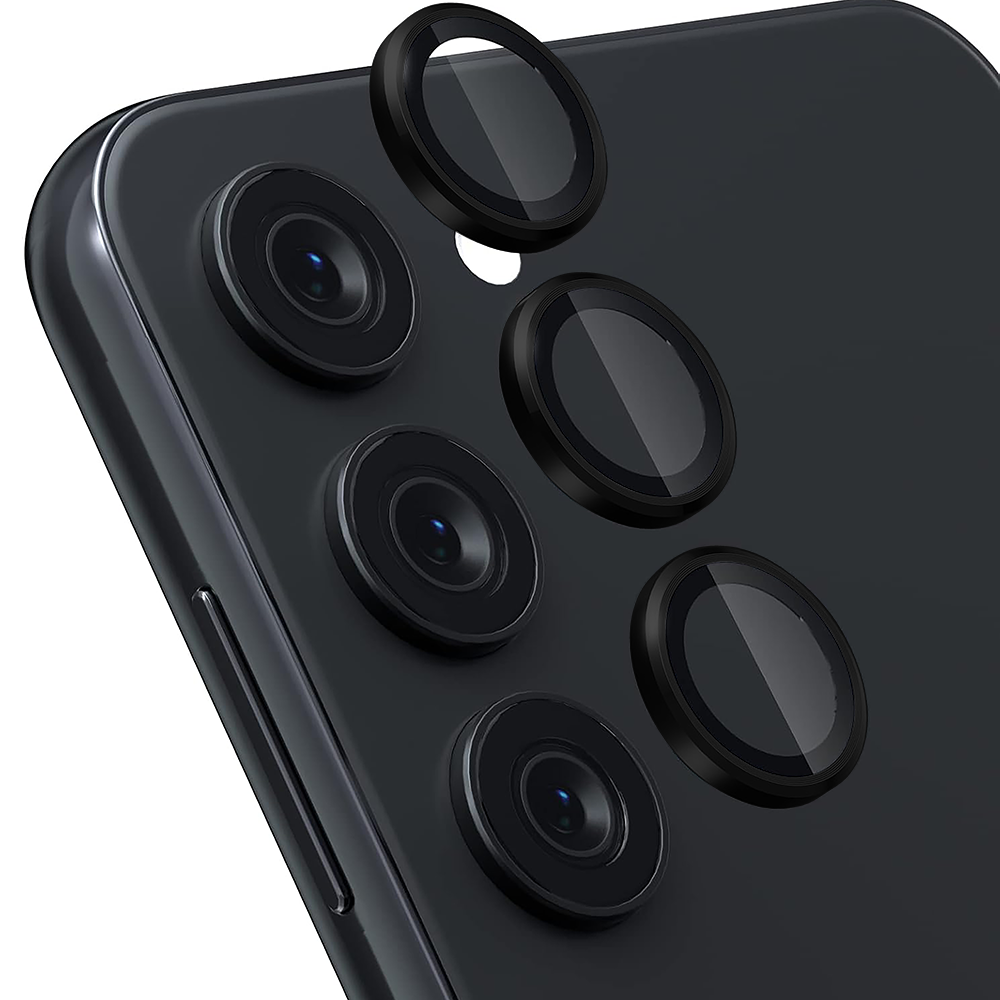 Folie Sticla Lentile Camera MaxDefense+ - Samsung Galaxy S23 / S23 Plus - Negru