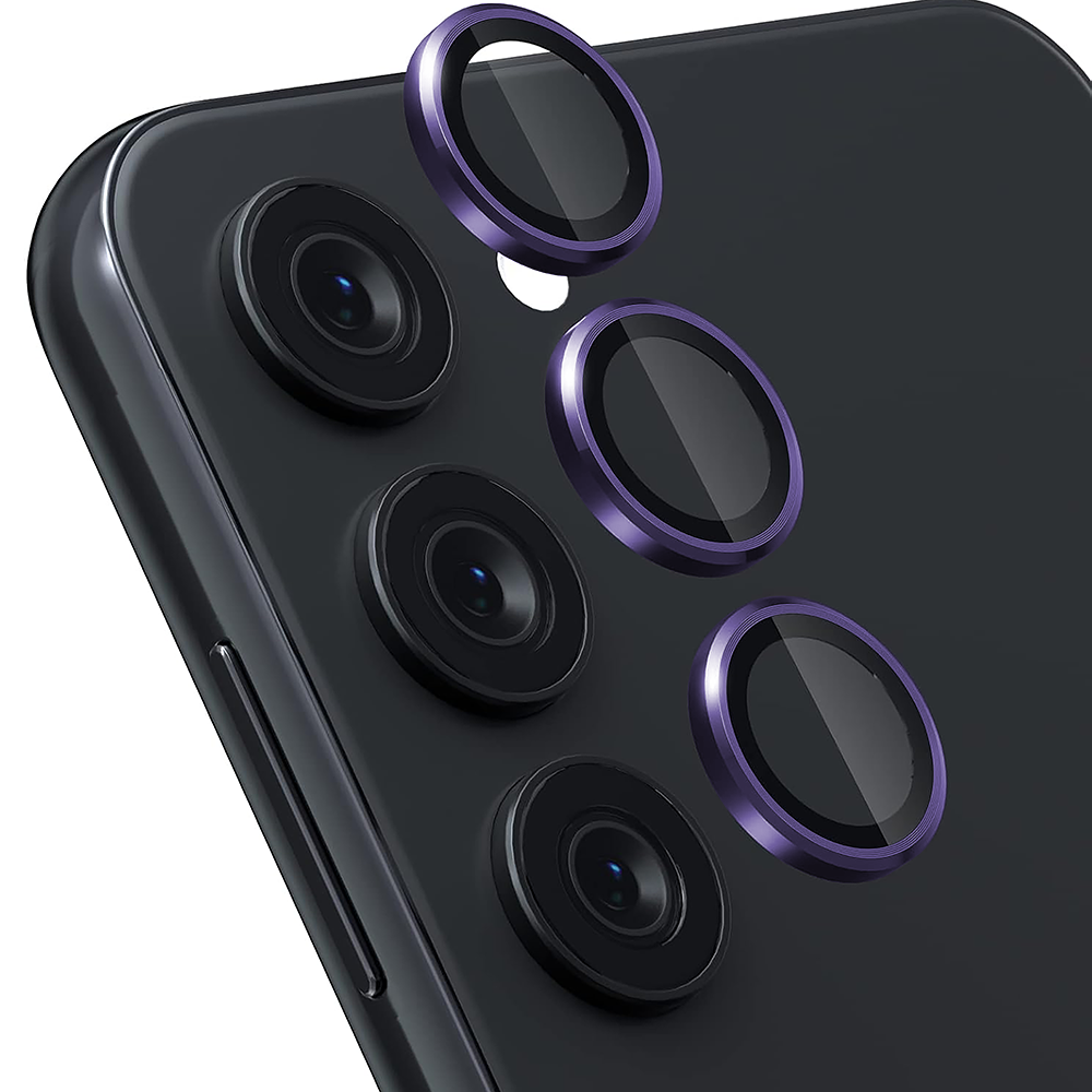 Folie Sticla Lentile Camera MaxDefense+ - Samsung Galaxy S23 / S23 Plus - Mov Inchis