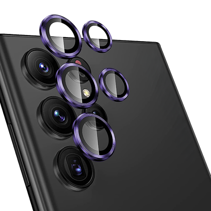 Folie Sticla Lentile Camera MaxDefense+ - Samsung Galaxy S23 Ultra - Mov Inchis