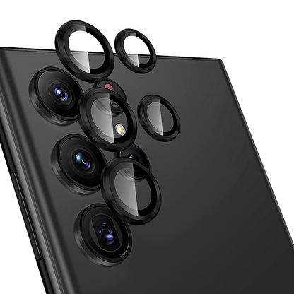 Folie Sticla Lentile Camera MaxDefense+ - Samsung Galaxy S25 Ultra - Negru