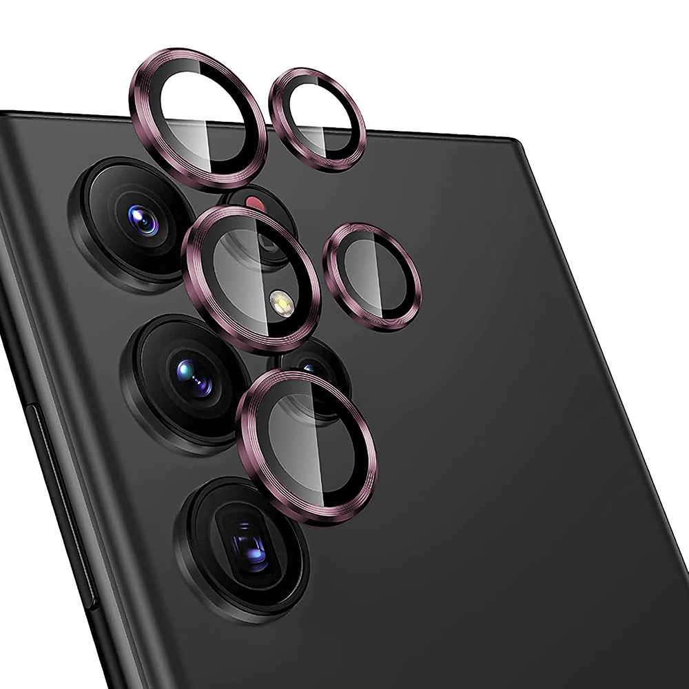 Folie Sticla Lentile Camera MaxDefense+ - Samsung Galaxy S25 Ultra - Roz