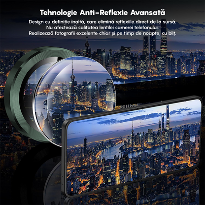 Folie Sticla Lentile Camera MaxDefense+ - Samsung Galaxy Z Flip5 - Verde