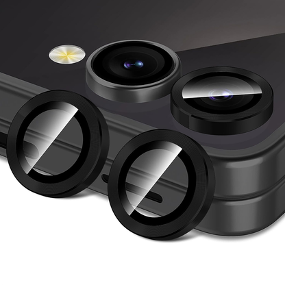 Folie Sticla Lentile Camera MaxDefense+ - Samsung Galaxy Z Flip7 - Negru