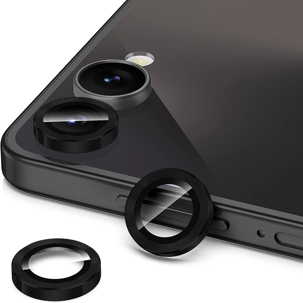 Folie Sticla Lentile Camera MaxDefense+ - Samsung Galaxy Z Flip7 - Negru