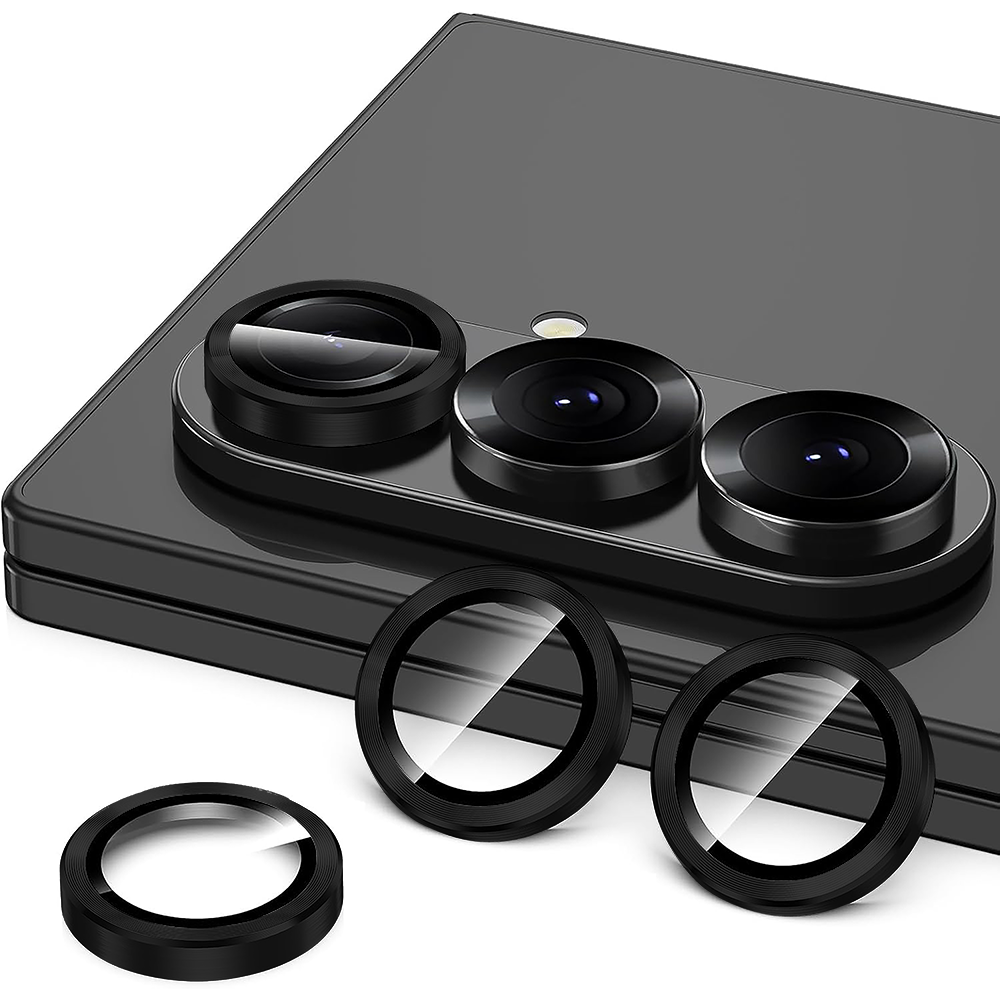 Folie Sticla Lentile Camera MaxDefense+ - Samsung Galaxy Z Fold6 - Negru