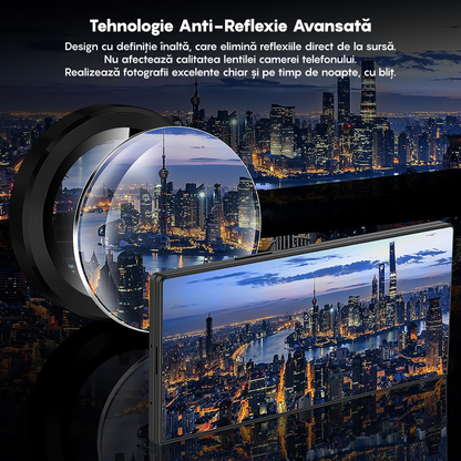 Folie Sticla Lentile Camera MaxDefense+ - Samsung Galaxy Z Fold7 - Negru