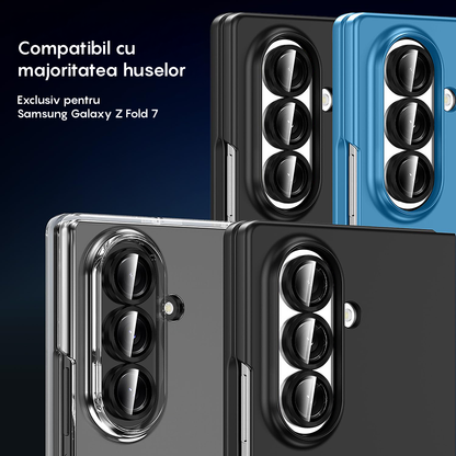 Folie Sticla Lentile Camera MaxDefense+ - Samsung Galaxy Z Fold7 - Negru