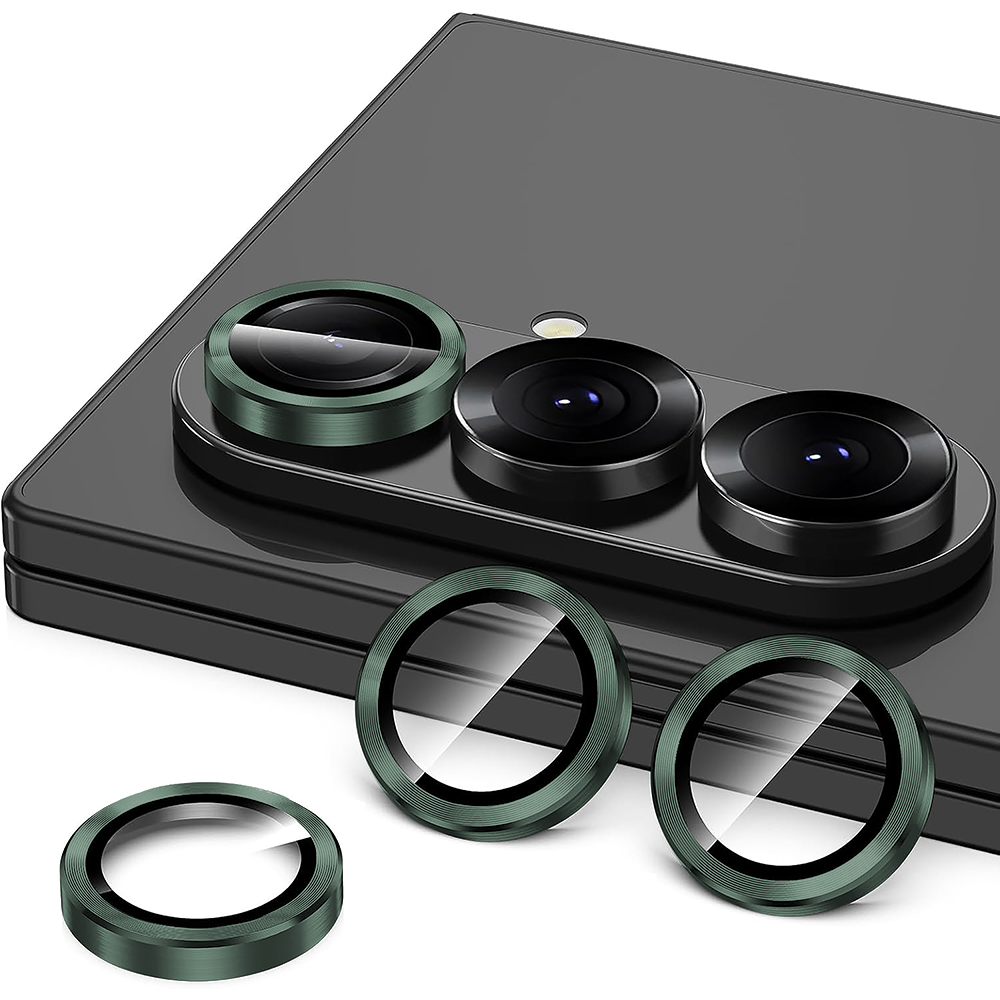 Folie Sticla Lentile Camera MaxDefense+ - Samsung Galaxy Z Fold7 - Verde