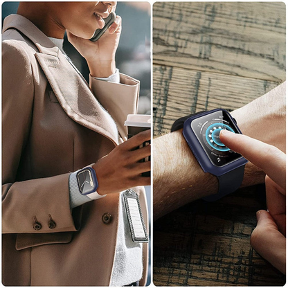 Carcasa 360° (Husa + Folie) - Apple Watch 7/8/9 - 41MM - Midnight Blue