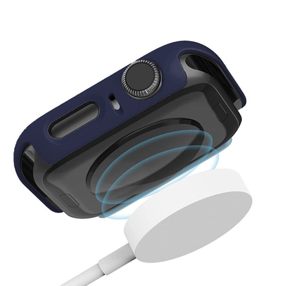 Carcasa 360° (Husa + Folie) - Apple Watch 7/8/9 - 45MM - Midnight Blue