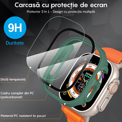 Carcasa 360° (Husa + Folie) - Apple Watch Ultra 1/Ultra 2 - 49MM - Green