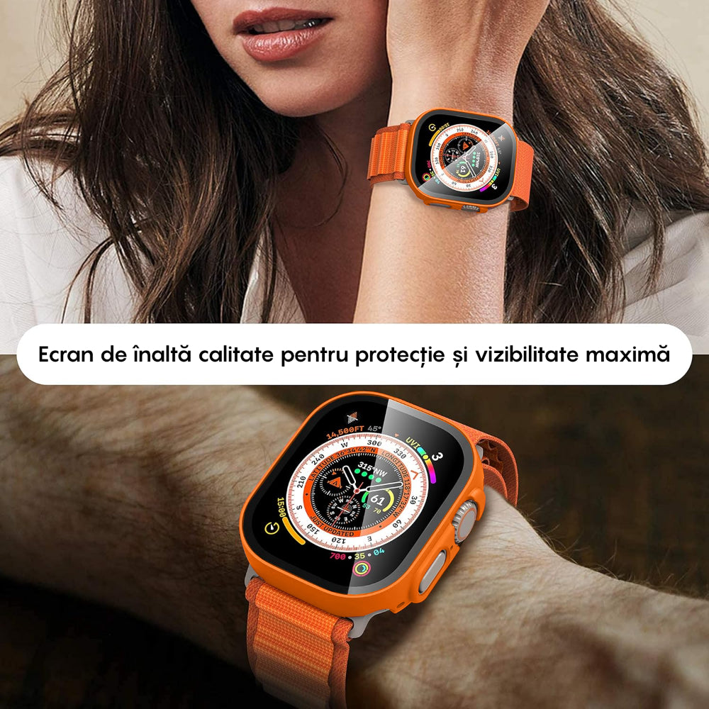 Carcasa 360° (Husa + Folie) - Apple Watch Ultra 1/Ultra 2 - 49MM - Orange