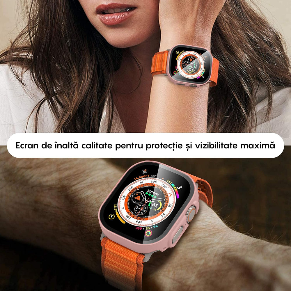 Carcasa 360° (Husa + Folie) - Apple Watch Ultra 1/Ultra 2 - 49MM - Pink