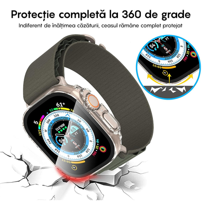 Carcasa 360° (Husa + Folie) - Apple Watch Ultra 1/Ultra 2 - 49MM - Clear