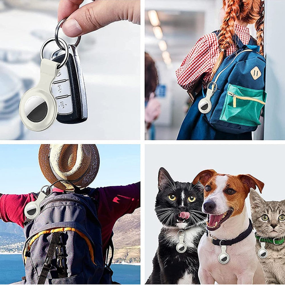 Husa Soft Silicone - AirTag - Alb