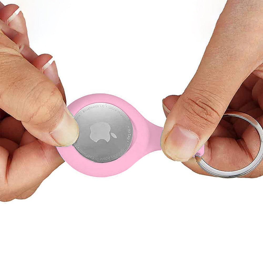 Husa Soft Silicone - AirTag - Roz