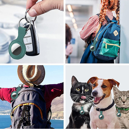 Husa Soft Silicone - AirTag - Dark Green