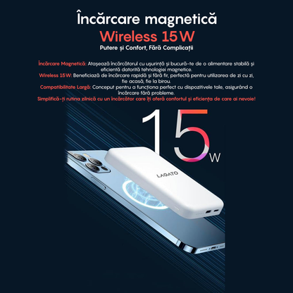 Baterie Externa MagSafe Lagato MS1 Pro 10000 mAh - Alb