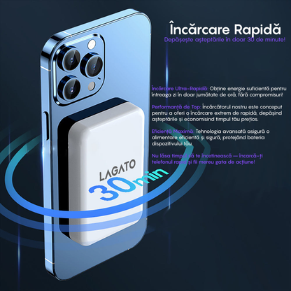 Baterie Externa MagSafe Lagato MS1 Pro 10000 mAh - Alb