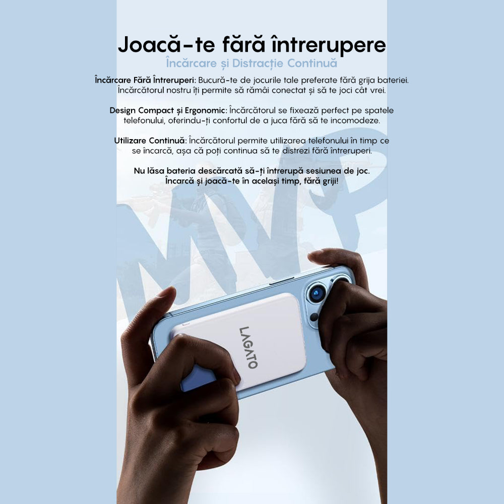 Baterie Externa MagSafe Lagato MS1 Pro 5000 mAh - Alb