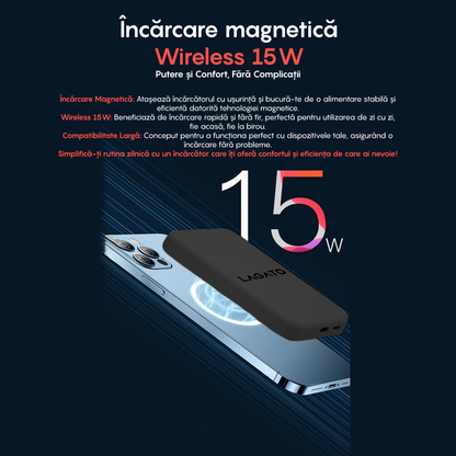 Baterie Externa MagSafe Lagato MS1 Pro 5000 mAh - Negru
