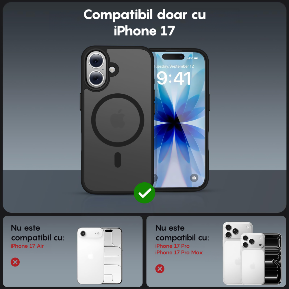 Husa MagSafe - iPhone 17 - Negru