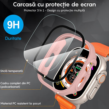Carcasa 360° (Husa + Folie) - Apple Watch Ultra 1/Ultra 2 - 49MM - Pink