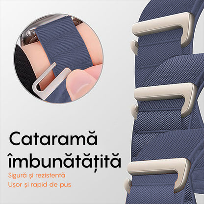 Curea Alpine Summit - Apple Watch 1/2/3/4/5/6/7/8/9/SE/Ultra 1/Ultra 2 - 42/44/45/49 MM - Albastru