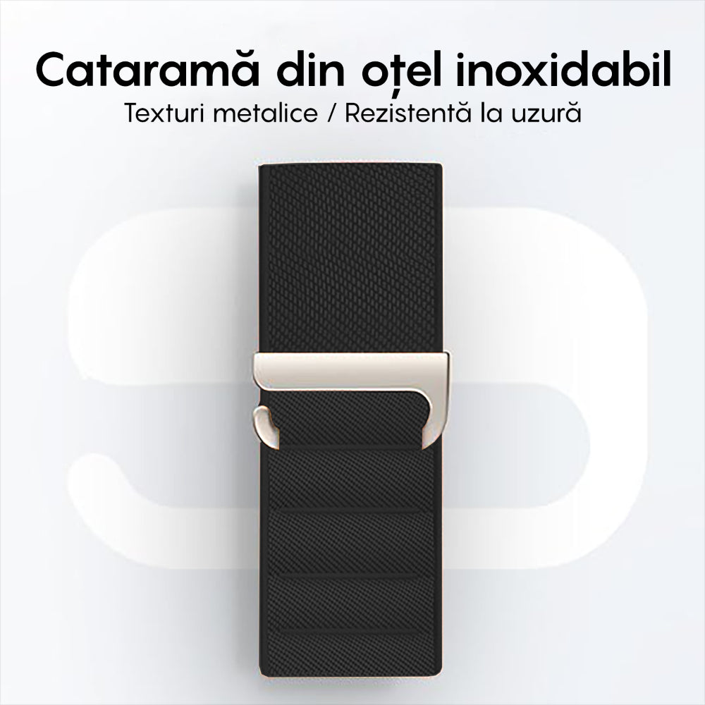 Curea Alpine Summit - Apple Watch 1/2/3/4/5/6/7/8/9/SE/Ultra 1/Ultra 2 - 42/44/45/49 MM - Negru