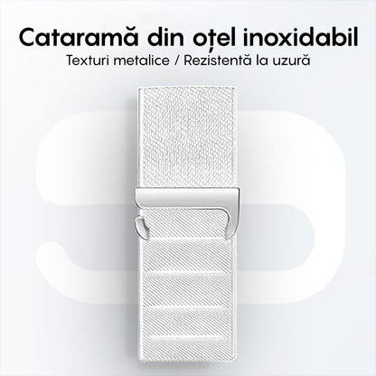 Curea Alpine Summit - Apple Watch 1/2/3/4/5/6/7/8/9/SE/Ultra 1/Ultra 2 - 42/44/45/49 MM - Alb